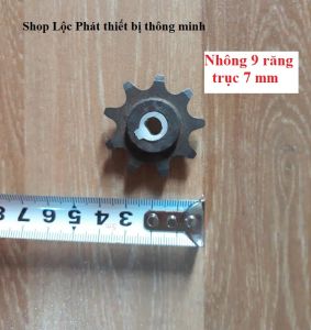 Nhông Motor Máy Ấp Trứng Giảm Tốc nhông 9 răng Nhông Đã Gắn Chuyển Trục 7 - Phụ kiện làm máy ấp trứng