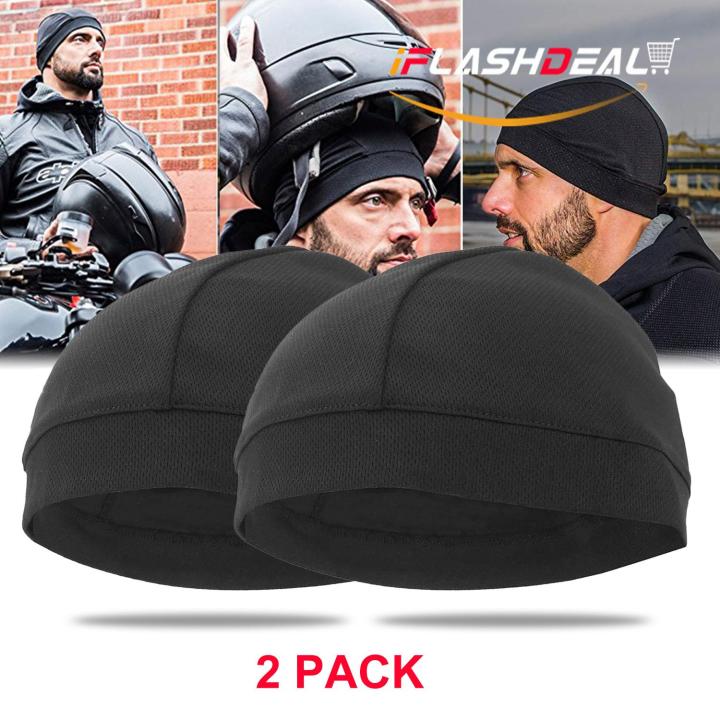 iFlashDeal Under Helmet Liner Motorcycle Head Cover Skull Cap Quick Dry Breathable Racing Hat Helmet Inner Wear