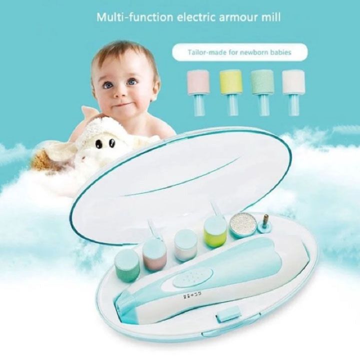 Multi-fungsional electric baby pemangkasan kuku sepanjang 360 derajat untuk menggiling dua jenis roda gigi untuk mengecilkan suara rendah dengan getaran rendah