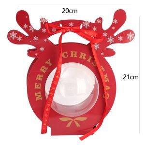 กล่องเก็บลูกกวาด Apple คริสต์มาสแบบพกพา10ชิ้นกล่องของขวัญคริสต์มาสอีฟกล่องบรรจุภัณฑ์สำหรับงานเทศกาลงานเลี้ยงเด็กๆที่โปรดปรานของตกแต่ง