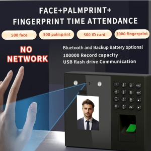 เครื่องบันทึกเวลาดิจิทัล 2.6 นิ้ว รุ่น F230 บันทึกลายนิ้วมือ ใบหน้า และบัตรประจำตัว พร้อมตัวเลือกแบตเตอรี่สำรอง ความจุ 100000 วัน รองรับ USB