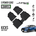 JUSTMATE NISSAN พรมปูพื้นรถยนต์ KICKS GEN2 2022 - 2026. 