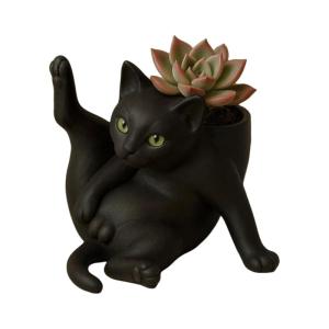 Sáng tạo felines nhựa container cho trang trí nội thất làm vườn nồi với nonslip cơ sở văn phòng hiển thị