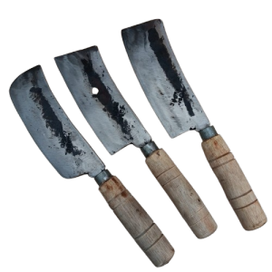 Golok Cincang Daging Tanggul Gergasi dengan Gagang Kayu - Alat Kerja Dapur Tradisional