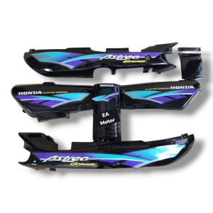 Cover Bodi Set Box Aki Dan Panel Honda Astrea Grand Sabit Legenda Tahun 1994 - 1997 Warna Merah Biru Hijau