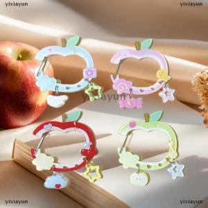 [COD] yixiayun Cute Apple-shaped Star Cloud Pendant Carabiner Mountaineering Buckle Acrylic Keychain Multipurpose Keyring Hook Bag Hanging Gift