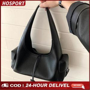 Women PU Retro Shoulder Bag Large Capacity Casual Underarm Purse Multiple Pockets Solid Color Handbag for Daily Travel Work Shopping