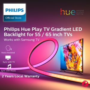 Philips Hue Play TV Gradient LED Backlight for 65 inch TVs (KR Plug) | Sync with TV Music and Gaming Hue Hub & Hue Sync Box Required | TV Backlight