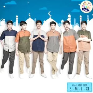 Setelan Baju Muslim Anak Laki-laki Remaja Me n You Set Koko Anak Terbaru