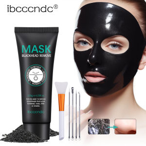 IBCCCNDC Blackhead Remover Mask  Activated Charcoal Peel Off Mask for Blackheads Removal For All Skin with Brush