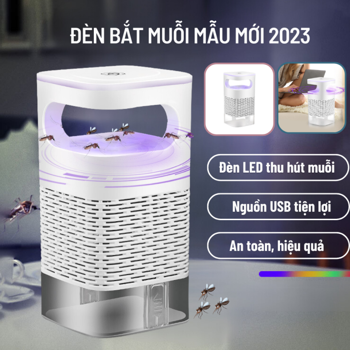 Đèn Bắt Muỗi Thông Minh Thế Hệ Mới Kèm Đèn LED - Máy Bắt Muỗi Thế Hệ Mới Thay Thế Cho Đèn Ngủ, Dùng Nguồn USB Siêu Tiện Lợi