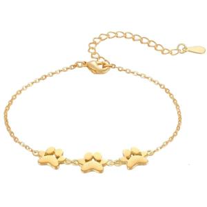 Thép không gỉ thời trang Pet Paws Vòng đeo tay di động cho những người đam mê thời trang và những người yêu thú cưng như nhau sử dụng thường nhật mặc giản dị