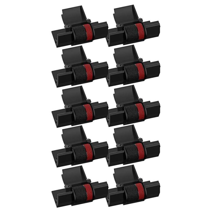 6 Rouleaux Encre Printerfield IR-40T - Noir/Rouge - Pour Calculatrices Imprimantes Canon, Casio, Sharp