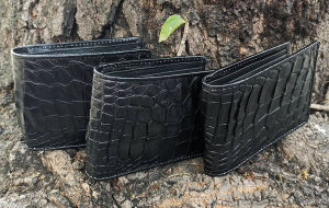 Classic Bi-Fold Genuine Crocodile Leather Wallet