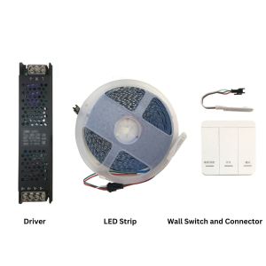 PLH 24V Wireless Recessed Meteor Waterflow Light 10 Modes Chasing Light Welcome Light with Smart Control System