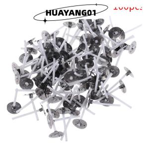 HUAYANG01 [2023 new HOT FASHION] 100 cái Khuôn nến khuôn bấc Dụng cụ giữ nến thân thiện với môi trường làm bằng cotton nguyên chất