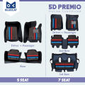 [Lite Series - Red Edition] BLUECAT 5D CARPET Nissan Almera Grand Livina Navara Double Cab 4x4 Sylphy Teana Xtrail X-Trail (2004-Present) Car Floor Mats / Leather Mats / Anti Slip Mats / Waterproof Mats / Accessories Automotive Interior. 
