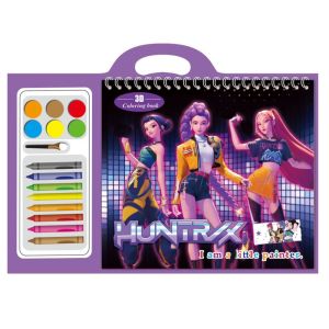 INVADER Art Learning Kpop Demon Hunters Sketchbook Educational Entertainment Bag Shape Blank Coloring Notebook Portable Doodle Drawing Pad Preschool Students
