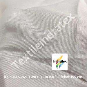 ( per 1 roll ) kain KANVAS TWILL cap TEROMPET putih rollan lebar 155 cm isi 32 m canvas polyester greige blacu belacu bahan tas goodie tote bag totebag dekorasi alas piknik taplak meja background backdrop foto tirai hordeng gorden printing sublime sublim