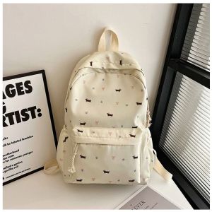 SEA JJT Womens Backpack Cute Dog Printed Schoolbag Fresh and Sweet Design