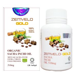 ZEMVELO Gold Sacha inchi oil Softgel 510mg×120 Tablets DND369