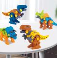 Mainan Edukasi Anak DIY Dino Puzzle Dinosaurus Dinosaurs Assemble Obeng dan Baut Rakit COD Bayar Ditempat. 
