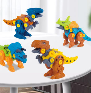 Mainan Edukasi Anak DIY Dino Puzzle Dinosaurus Dinosaurs Assemble Obeng dan Baut Rakit COD Bayar Ditempat