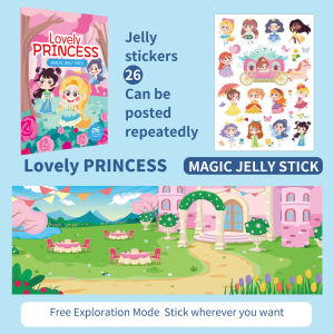 Washable Reusable Jelly Stickers Kid‘S Stickers Books 2-6 Years Baby Learning Quiet Educational Toys