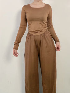 ชุดเซ็ตแขนยาว ผ้าระบายอากาศดีสำหรับสตรี