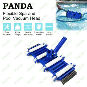 PANDA 14Inch Kepala sikat vakum kolam Dengan sisi sikat  Sikat kepala pembersih kolam tugas berat Alat pembersih kolam Kepala vakum kolam renang Kolam renang vacuum cleaner Flexible Pool Vacuum Head Brush with Wheels [Stok&PengirimanCepat]