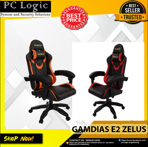 Zelus Gaming Chair Gamdias GAMDIAS ZELUS E2 BLACK/ORANGE GAMDIAS