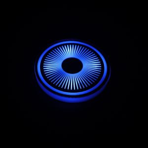 NOBLELYN Intelligent Sensing Car Illuminated Cup Mat 7 Colors LED Colorful Light Coaster Unique Waterproof Ambient Light Coaster Vehicle Decoration