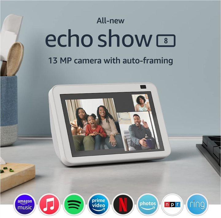 Buy  Echo Show8 (2nd Gen,2021) Smart Speaker with 8 HD Screen,13 MP  Camera with Alexa-Black online