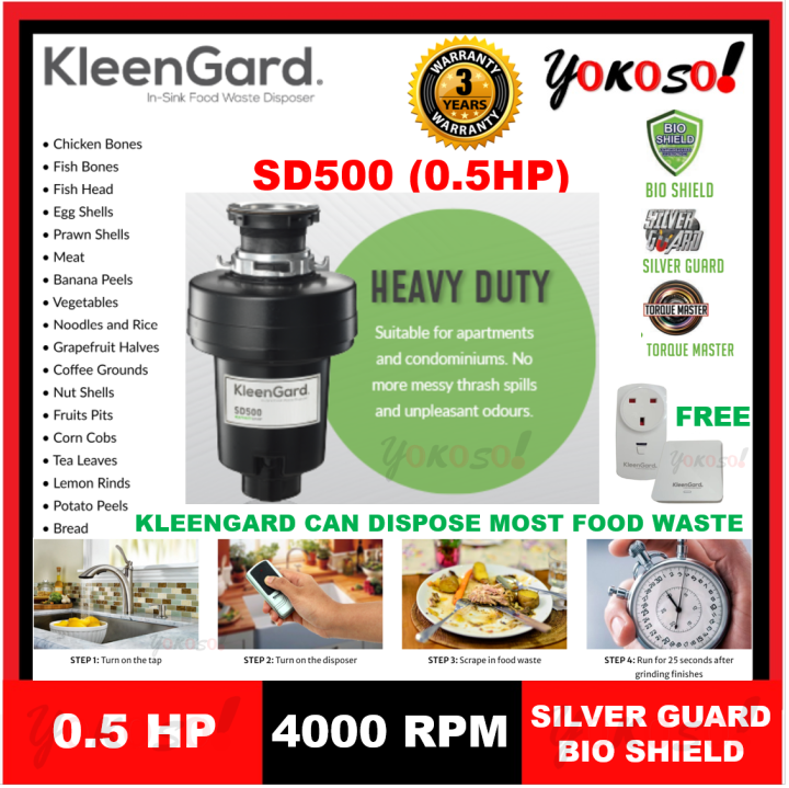 Kleengard SD500 Food Waste Disposer 0.5HP SD-500 / Waste Disposer ...
