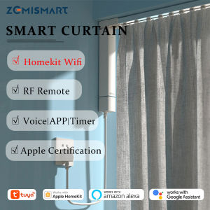 Zemismart Homekit WiFi Curtain System/Tuya WIFI Sliding Drapery Curtain Motor Kit HomePod mini Siri Alexa Voice ControlHome Tuya Smartlife App TimerSmart Slide Curtain LOCAL ship