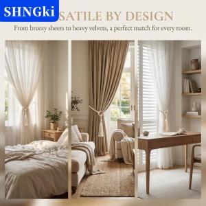 SHNGki 2 cái dây đeo Rèm có thể điều chỉnh dây cotton Bohemian dây khóa thủ công cho phòng khách phòng ngủ gia đình