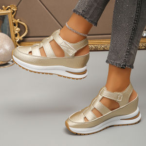 Free Shipping Plus-Size WomenS Sandals New Summer Style Roman-Style With Velcro Straps WomenS Slip-On Shoes Size 43 WomenS Sandals New Summer Style Roman-Style With Velcro Straps WomenS Slip-On Shoes Size 43