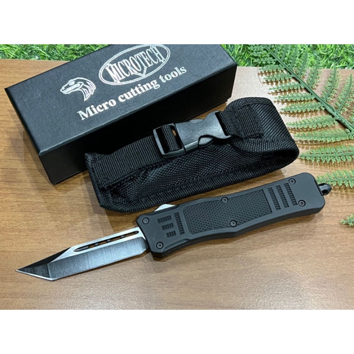 มีดสปริงตรง ขนาดกลาง คมด้านเดียว Microtech Combat Troodon 00556 D ...