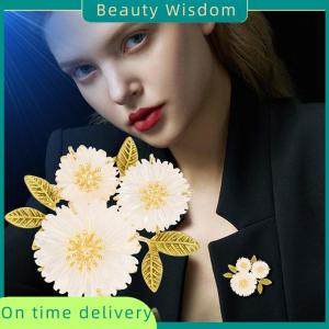 Beauty Wisdom Fashion Plant Daisy Flower Brooches For Women Clothing Coat Jewelry Party Accessories Gifts