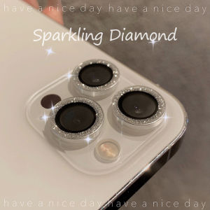 【 1 Set 】 CrashStar Sparkling Diamond Camera Lens Protector For iPhone 17 16 15 14 Pro Max Plus 13 Pro Max 12 Pro Max Mini 11 Pro Max Bling Rainbow Metal HD Tempered Glass Camera Film Screen Protection Top Seller