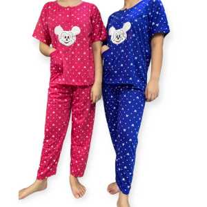 baju tidur wanita terbaru 2025 dewasa bb max 70kg cp bahan kaos serian tua ada bordir motif random