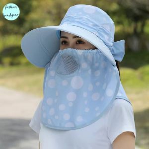 Women Sun Hats Caps for girl Summer Outdoor Beach Hats UV Sunscreen for face Hats Neck Face Mask Hats 360°UV Protection Caps Visor Sunbonnets Fisherman Hat for Women