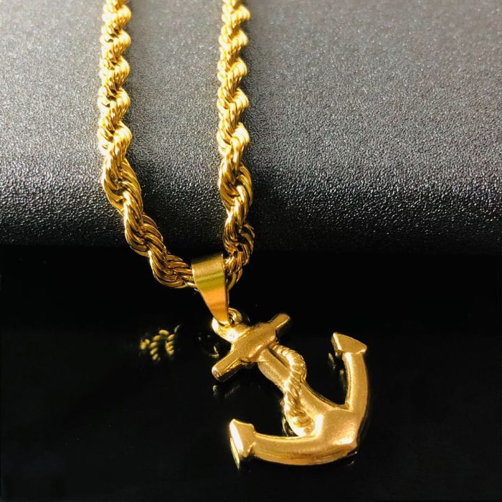 Family Anchor Necklace for Men (Silver) - Gifts For Him