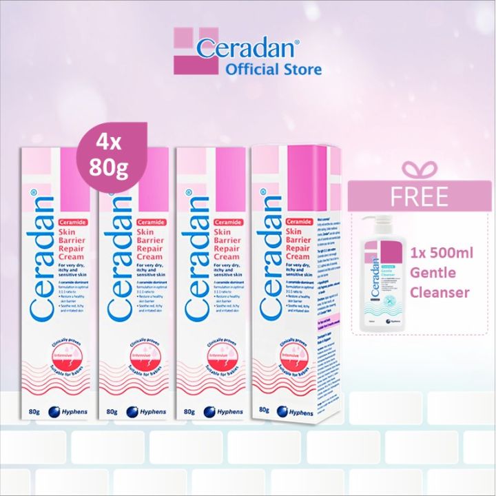 [Bundle of 4] Ceradan® Skin Barrier Repair Cream (80g) (With 311