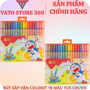 Bút sáp vặn THIÊN LONG COLOKIT 18 màu TCR-C05/DO