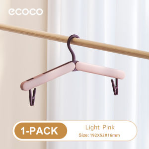 Ecoco Travel Clothes Hanger Non-Slip Hanger Foldable with Clip for Outdoor Camping Travel Business
