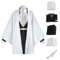 Anime diệt quỷ cứu nhân kimetsu no Yaiba kanroji mitsuri trang phục cosplay cho kimono nữ ăn mặc đầy đủ bộ màu hồng đôi tóc giả buộc đuôi ngựa. 