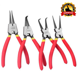 Anton 4pcs Industrial Circlip pliers set Curved Straight Tip Multifunctional Hand Tools