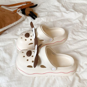 [Free Shipping] WomenS New Cute Puppy Design Outdoor Non-Slip Odor-Resistant EVA Soft-Soled Ins Height-Increasing Dual-Use Sandals