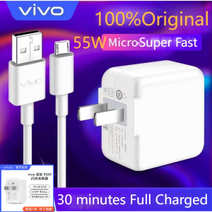 MGALL 100% Original VIVO 55W Super VOOC Fast Charging Cord 6A USB Micro Type C Date Cord For VIVO IQOO 1METER 2METER